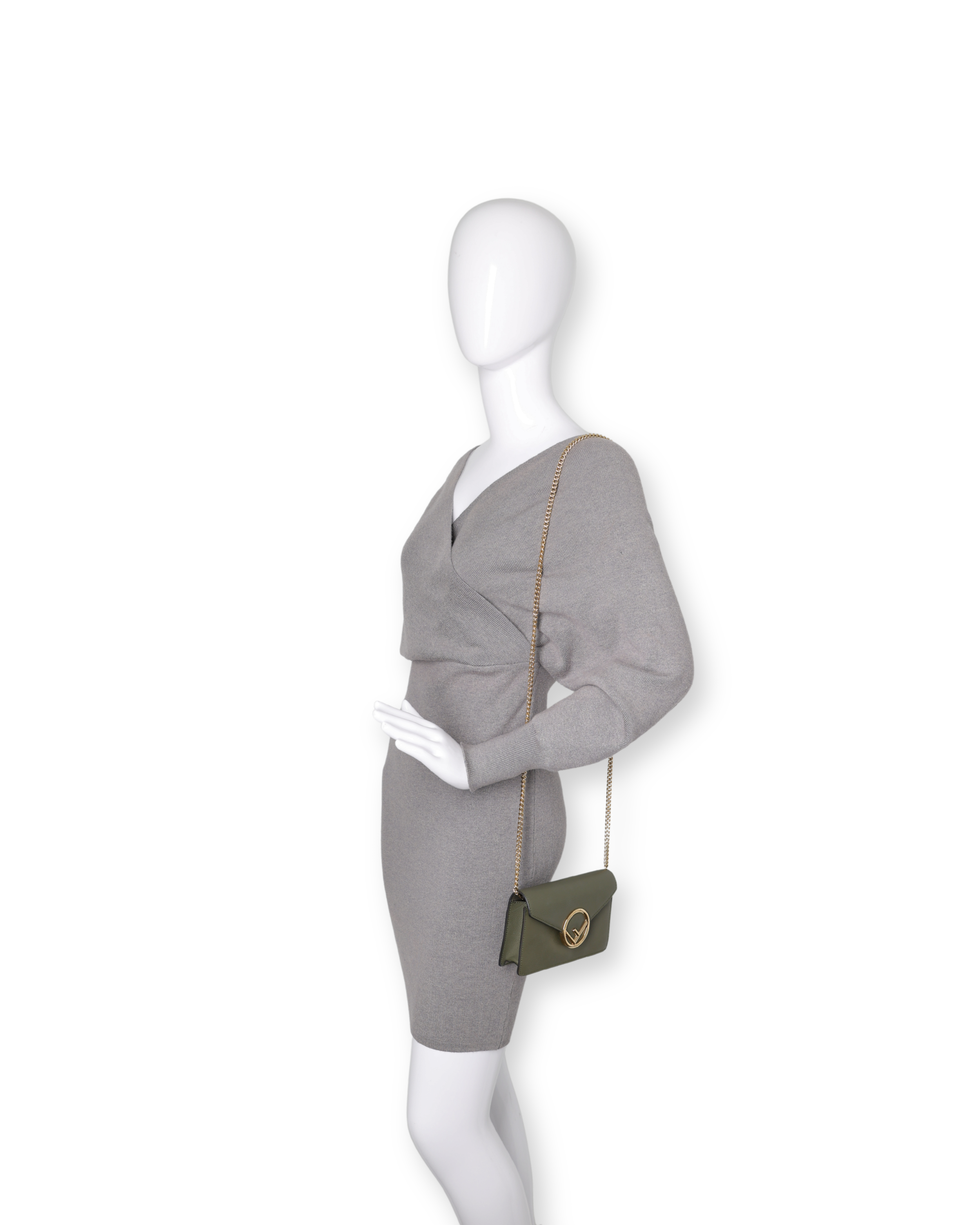 Fendi - Green Leather Logo Belt Bag (Pre-Owned)