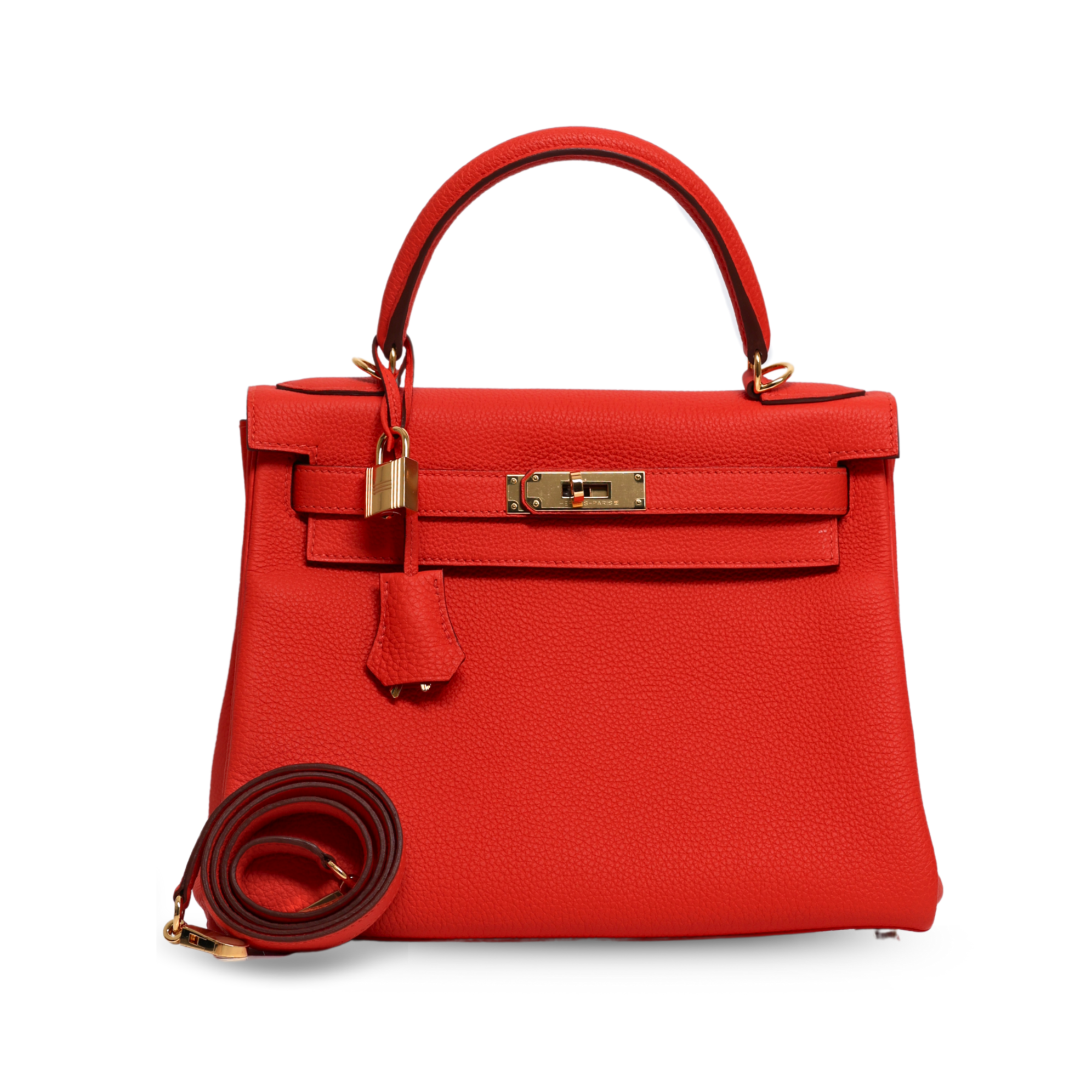 Hermes - Kelly 28cm II Retourne Capucine Orange Handbag Gold (Brand New)