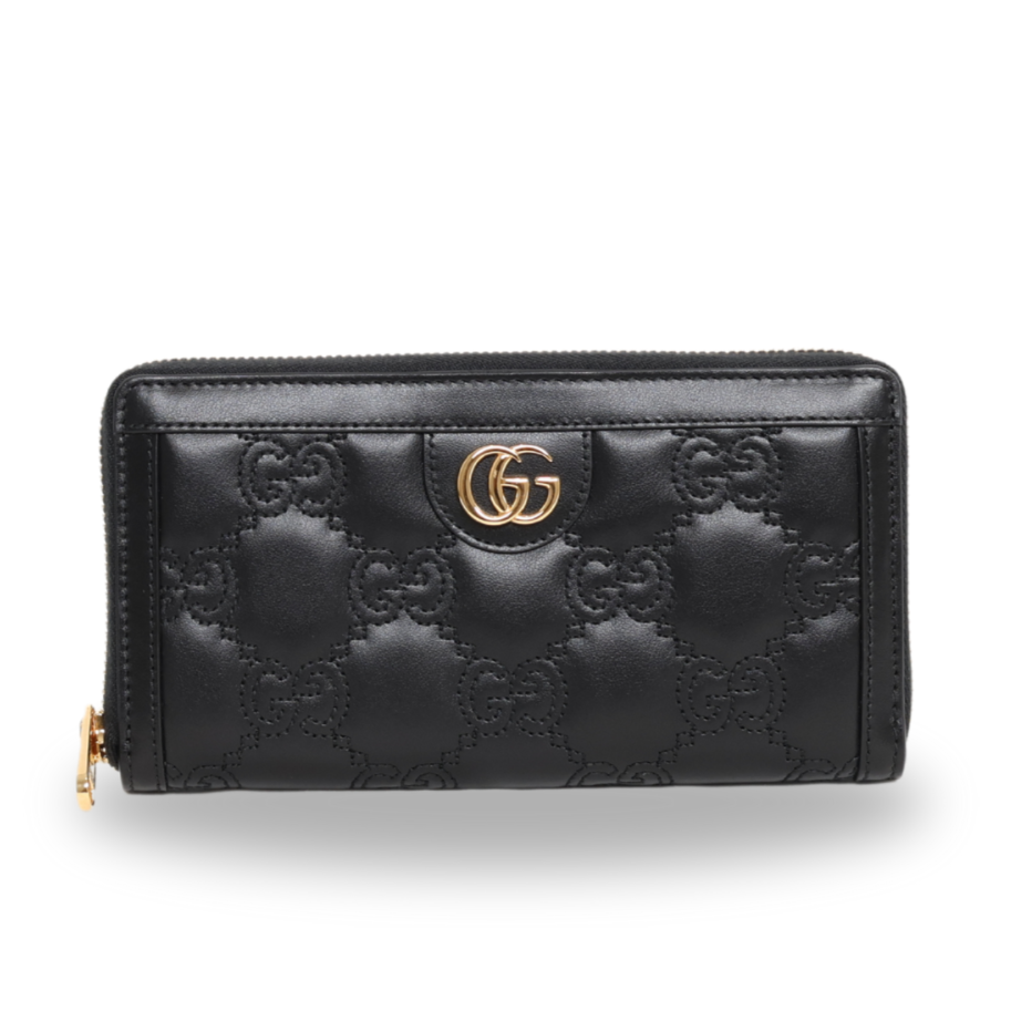 Gucci - Black GG Marmont Zip Around Wallet (Pre-Owned)