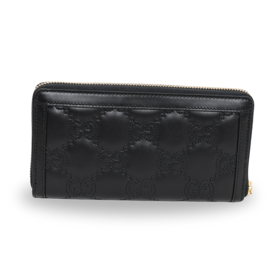 Gucci - Black GG Marmont Zip Around Wallet (Pre-Owned)