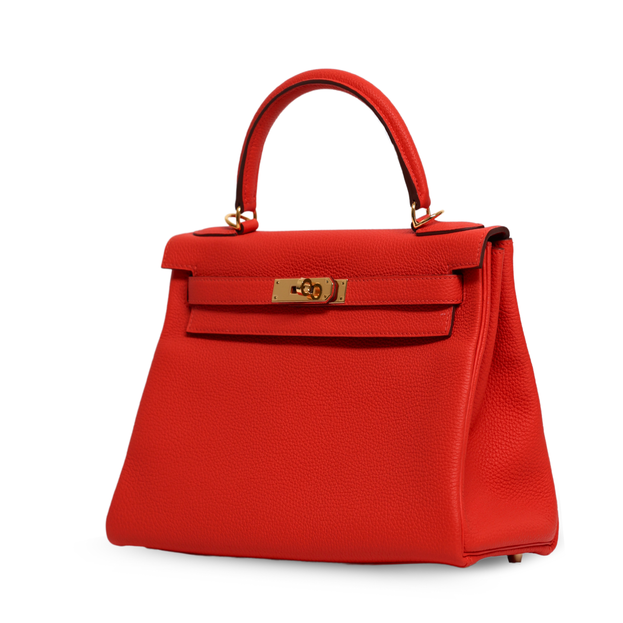Hermes - Kelly 28cm II Retourne Capucine Orange Handbag Gold (Brand New)