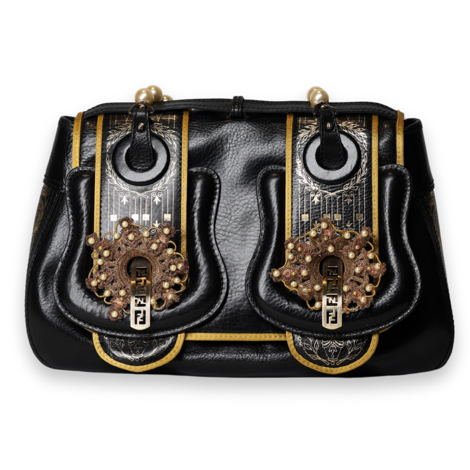 Fendi - Calfskin Embellished B Bag (Pre-Owned)