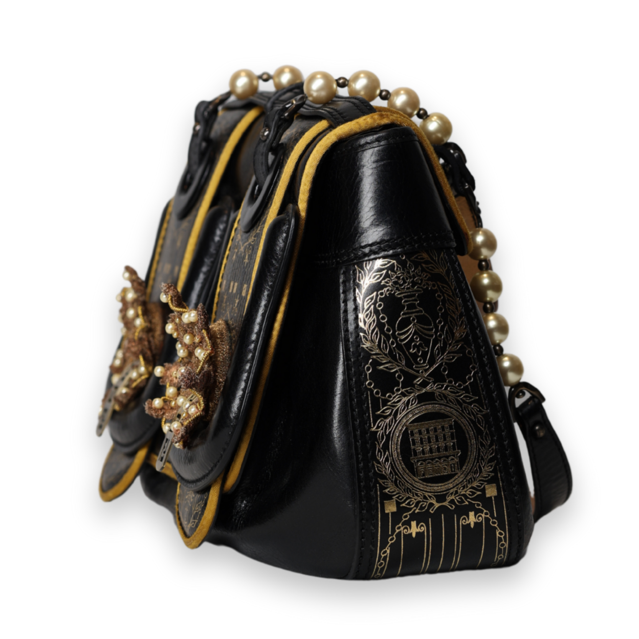 Fendi - Calfskin Embellished B Bag (Pre-Owned)