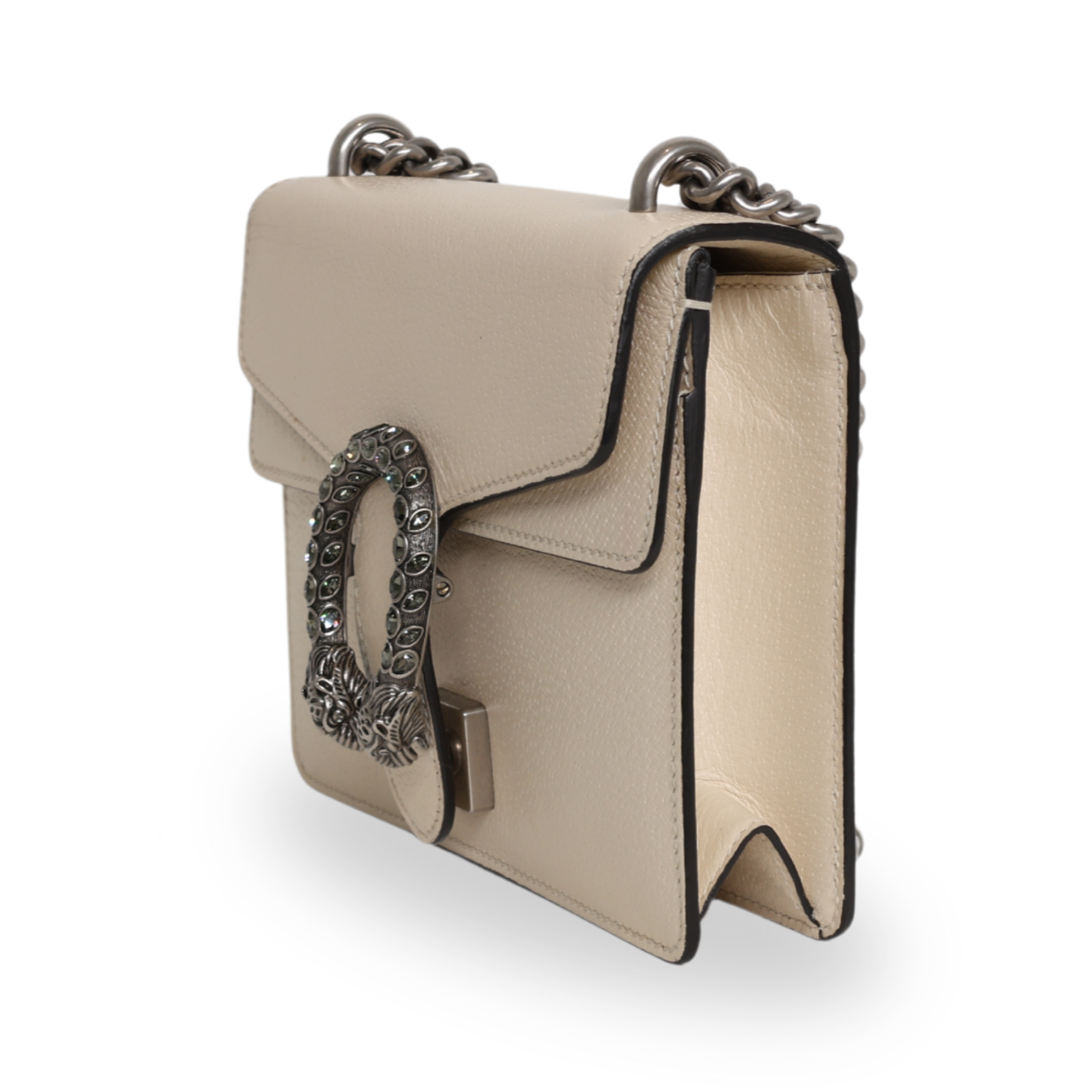Gucci - Textured Calfskin Crystal Mini Dionysus White (Pre-Owned)
