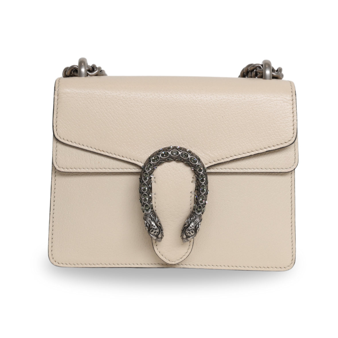 Gucci - Textured Calfskin Crystal Mini Dionysus White (Pre-Owned)