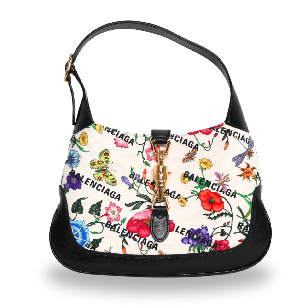 Gucci X Balenciaga - Small Jackie 1961 Hobo White Multicolor Black (Brand New)