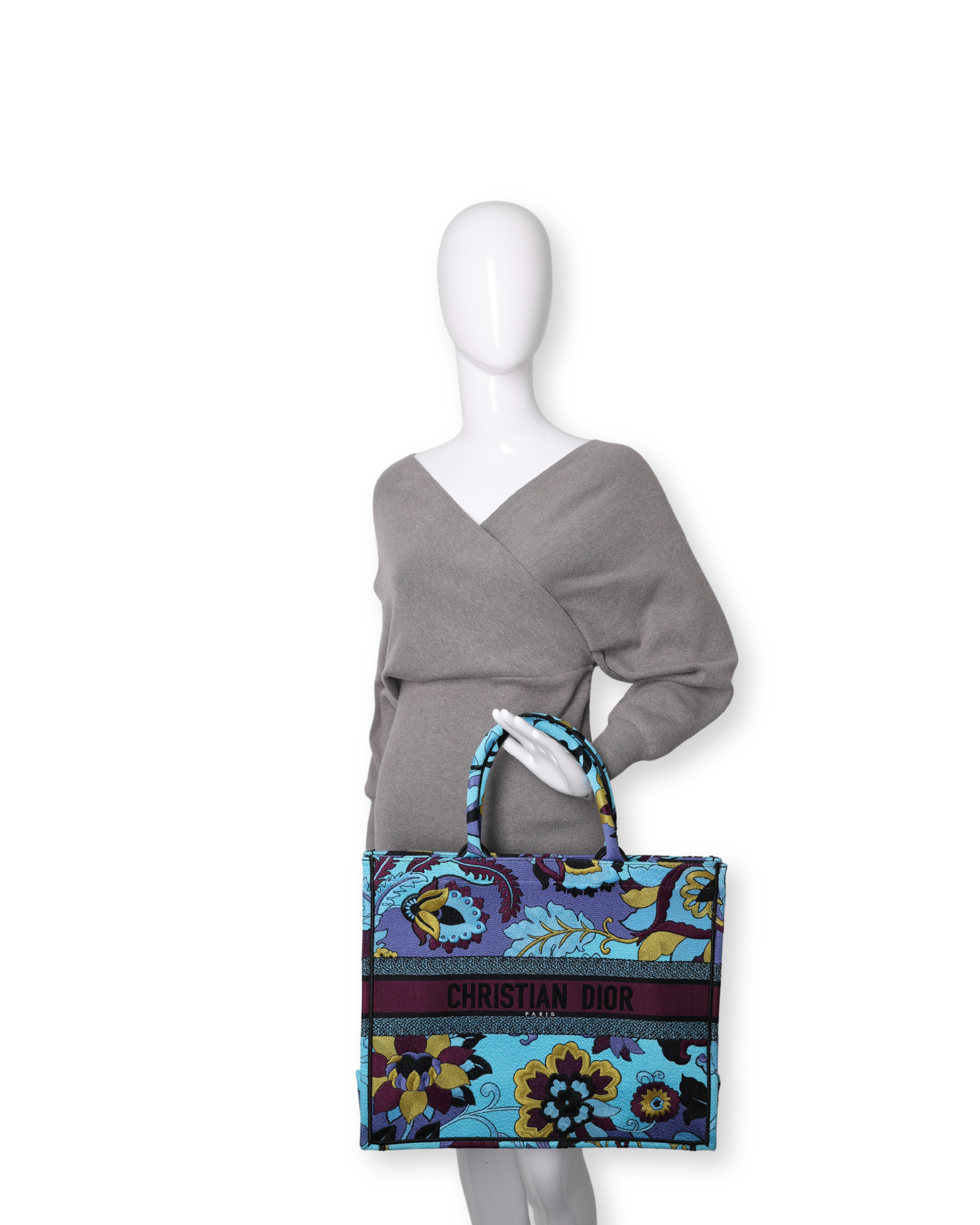 Dior - Oblique Book Tote Large – Blue Canvas (Pre-Owned)