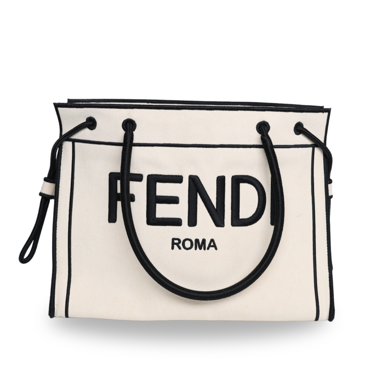 Fendi - Roma Shopper Tote Canvas Small (Pre-Owned)