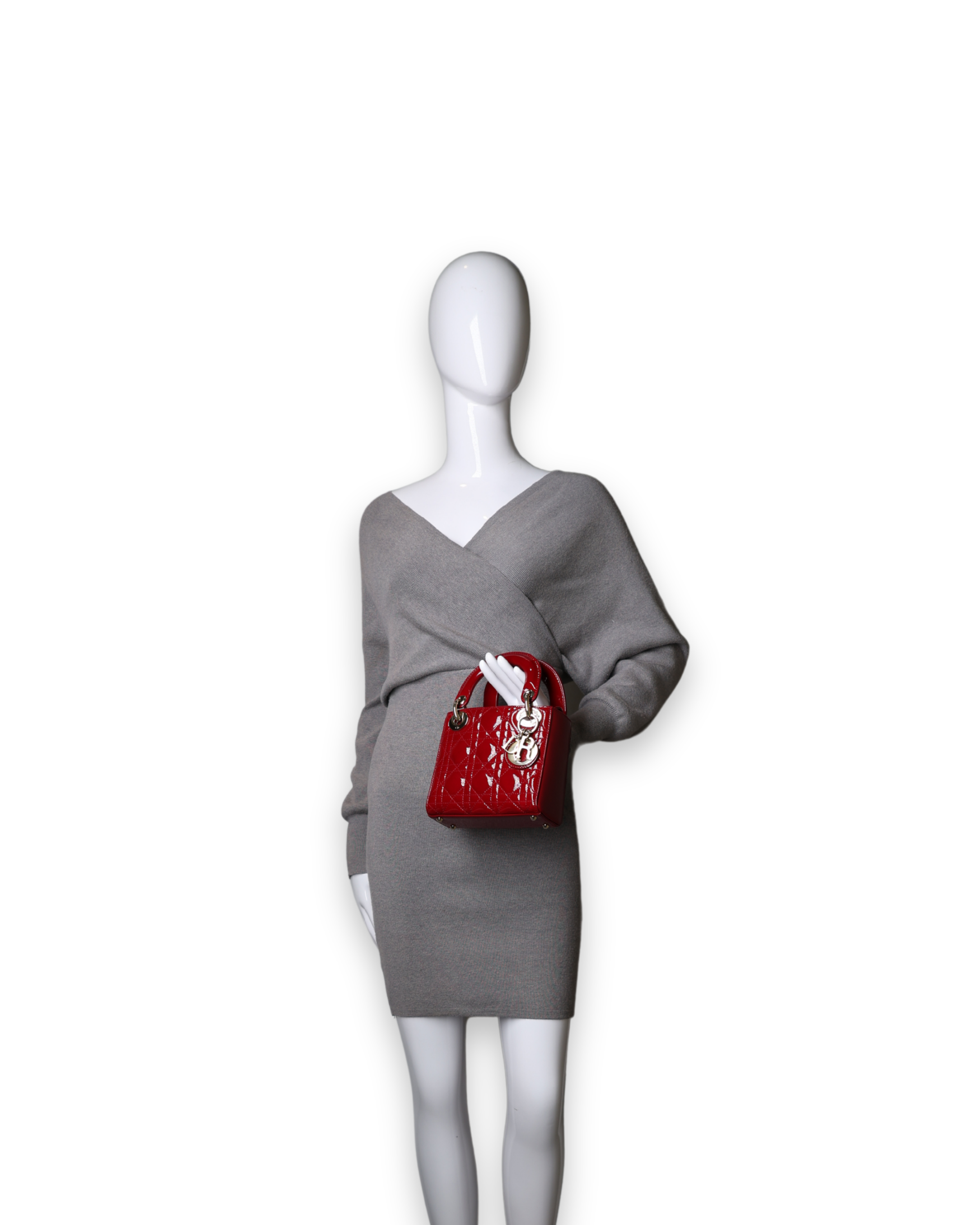 Dior - Small Lady Dior Red Handbag (Pre-Owned)