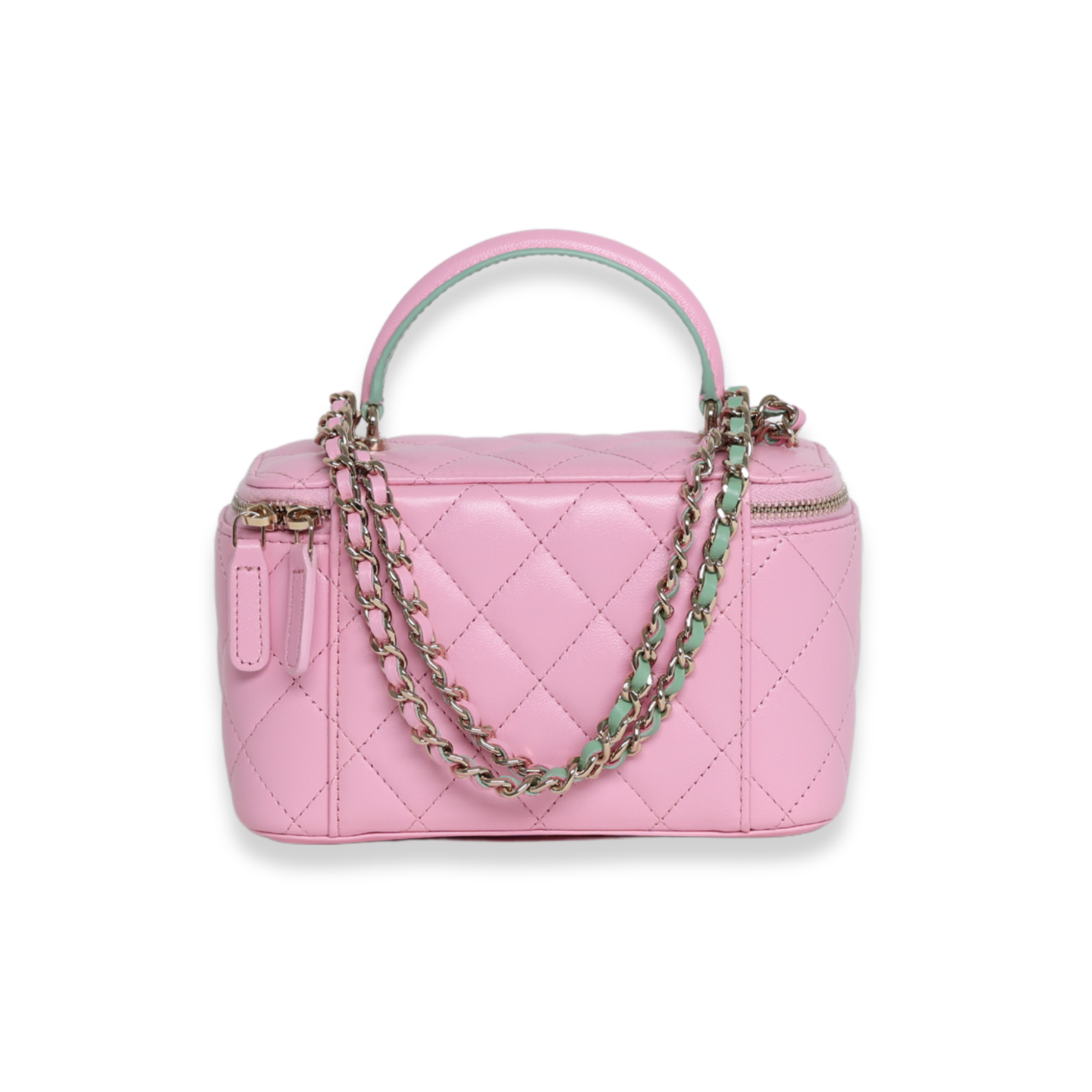 Chanel - Lambskin Quilted Small Top Handle Vanity Case Lilac (Pre-Owned)