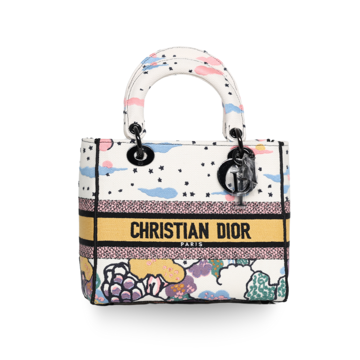 Dior - Canvas Ciel De Reve Small Book Tote Latte Multicolor (Pre-Owned)