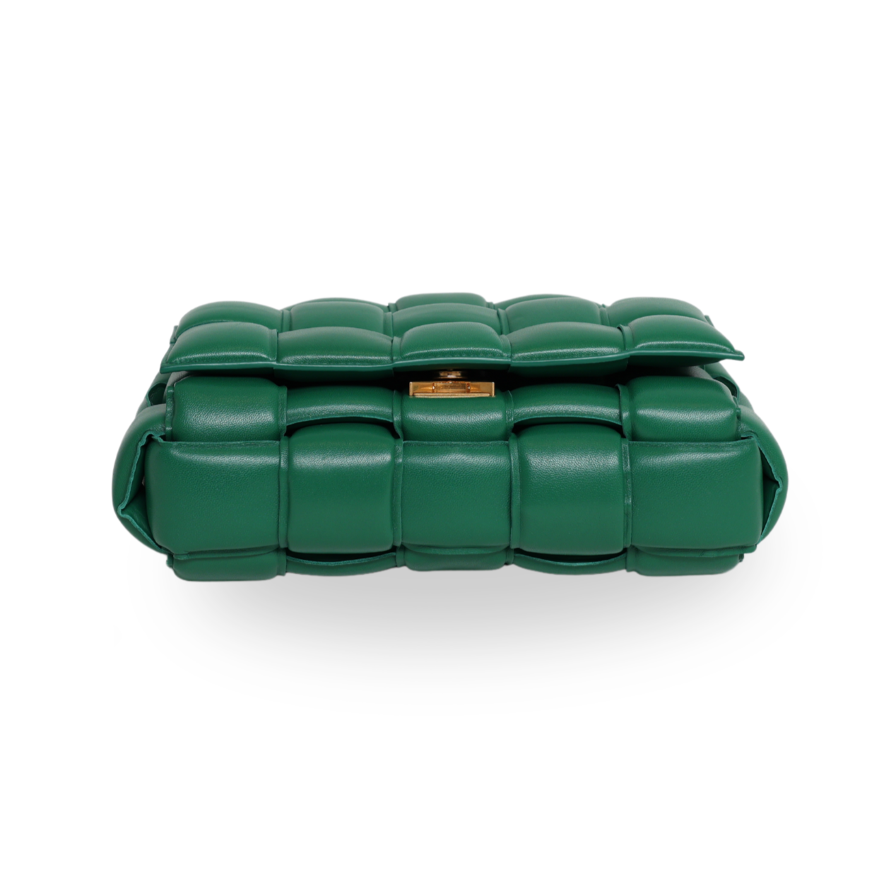 Bottega Veneta - Lambskin Maxi Intrecciato Padded Cassette Green (Pre-Owned)