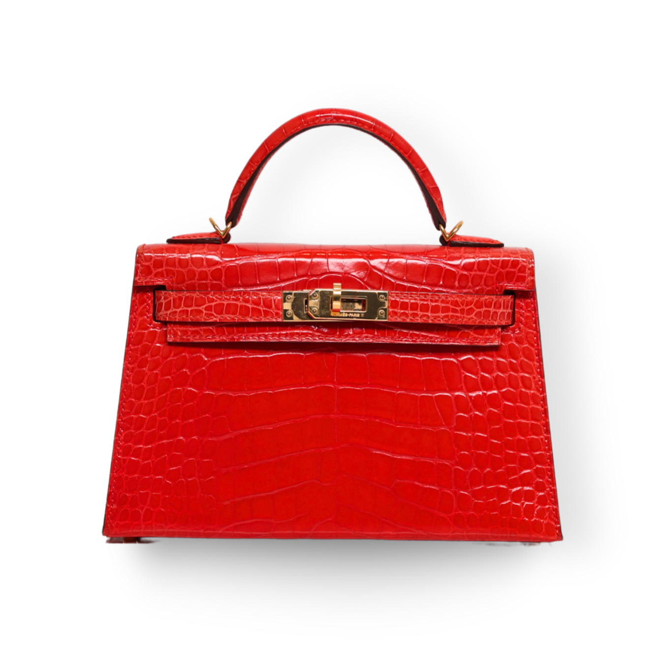 Hermes - Mini Kelly 20 Orange Alligator with Gold Hardware (Brand New)