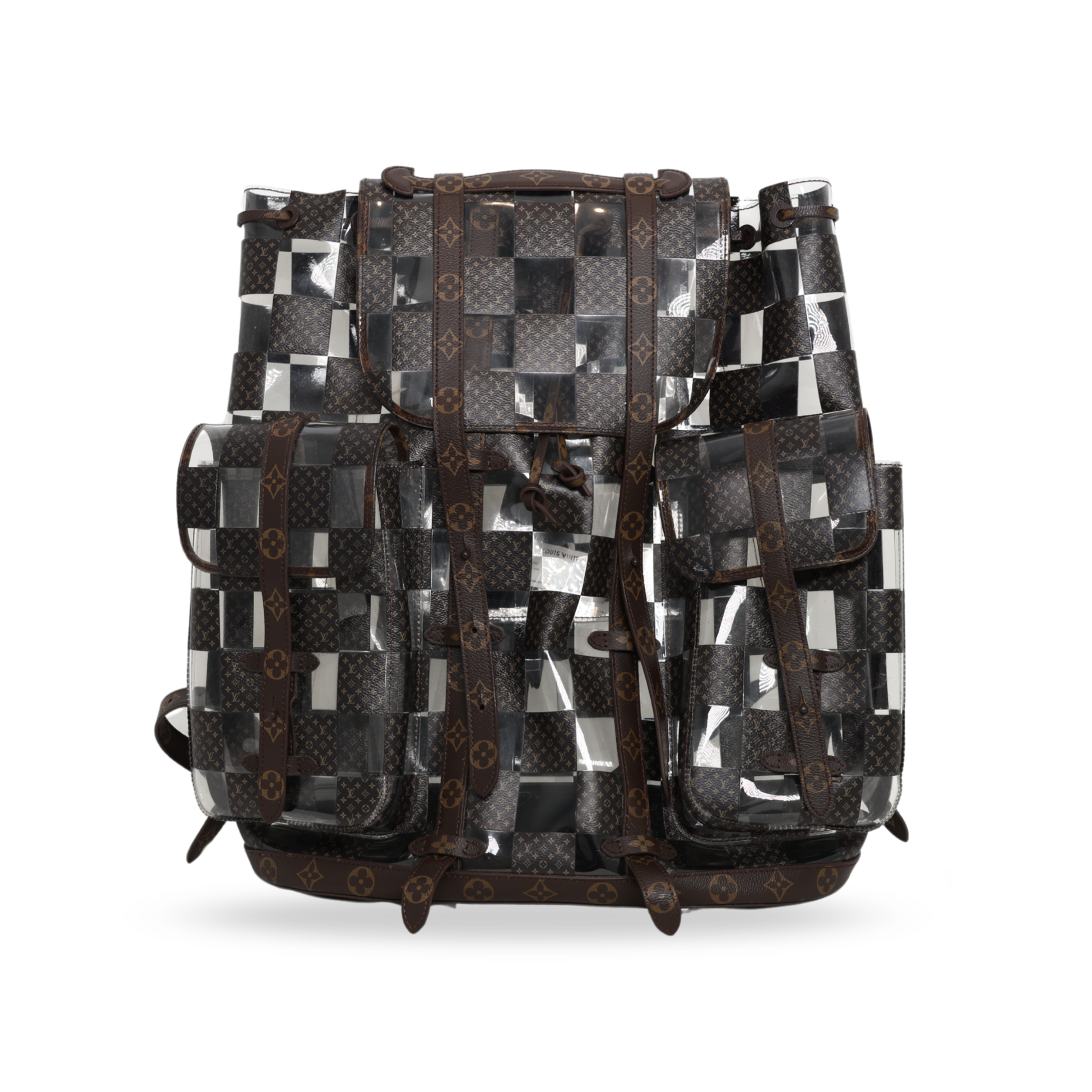 Louis Vuitton - Monogram Chess Christopher Backpack Brown/Clear (Brand New)