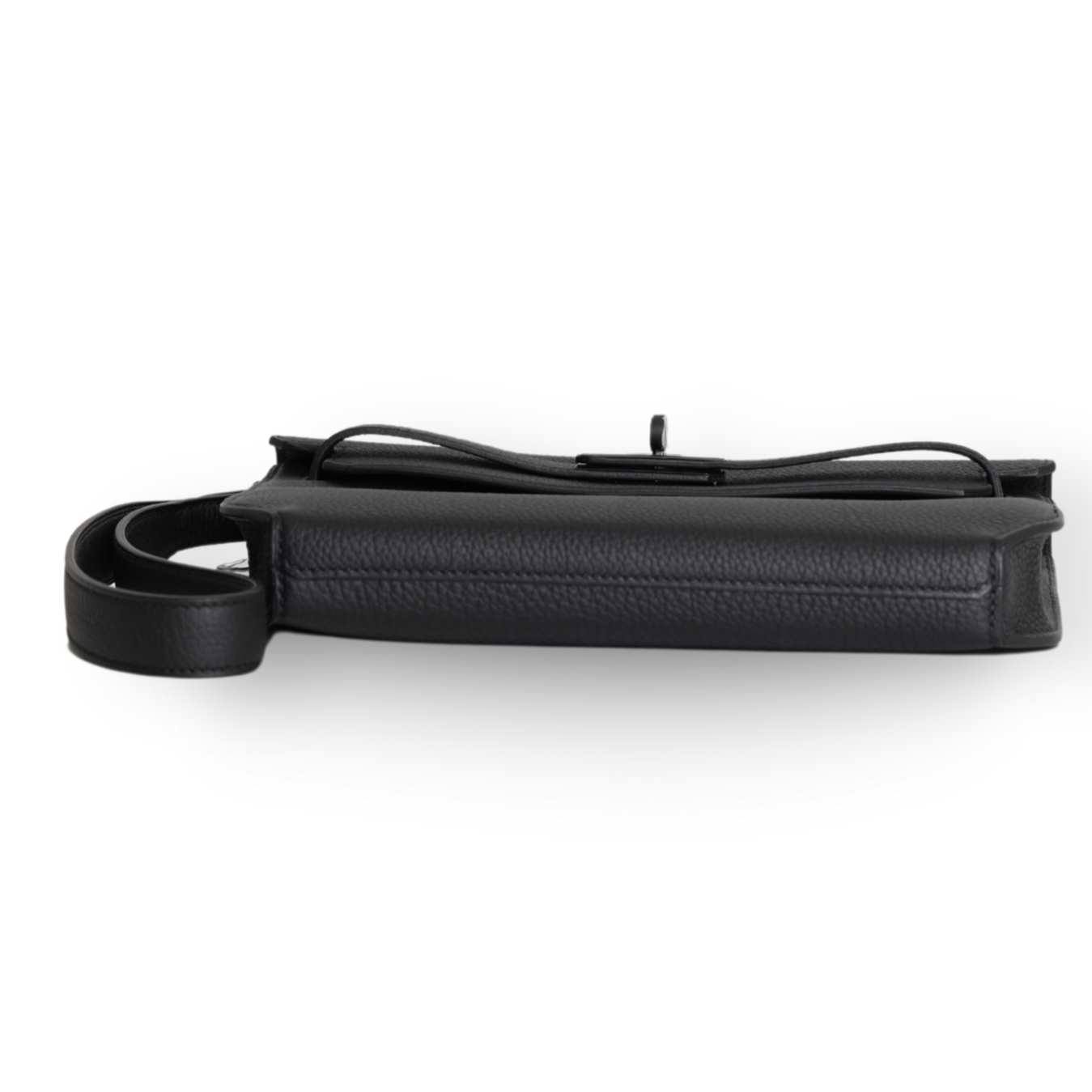 Hermes - Monochrome Kelly Clutch in Black Togo Leather (Brand New)
