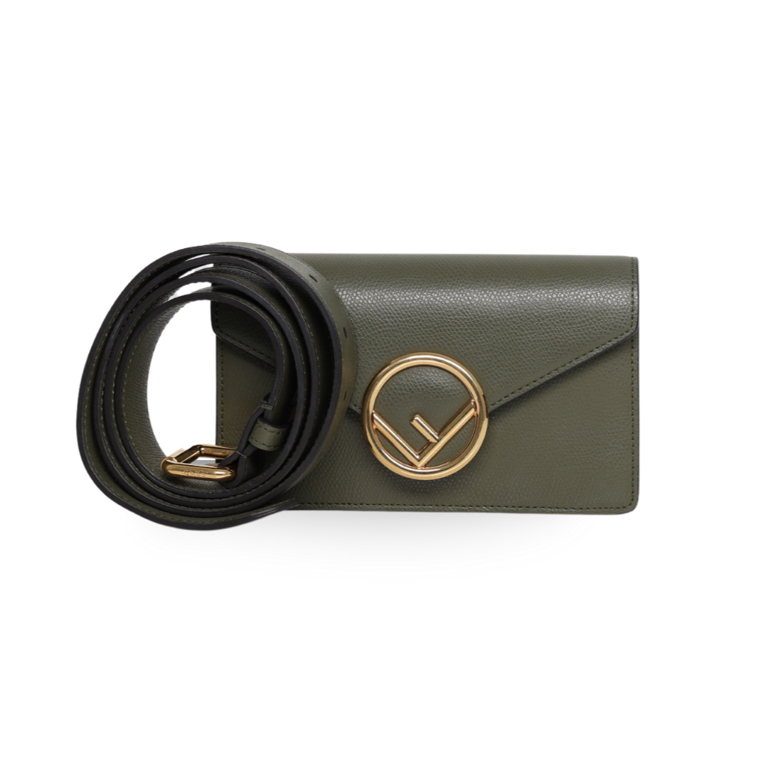 Fendi - Green Leather Logo Belt Bag (Pre-Owned)