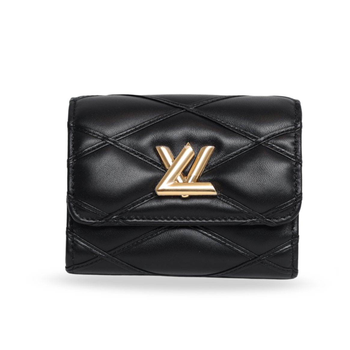 Louis Vuitton - New Wave Black Quilted Leather Compact Wallet (Pre-Owned)