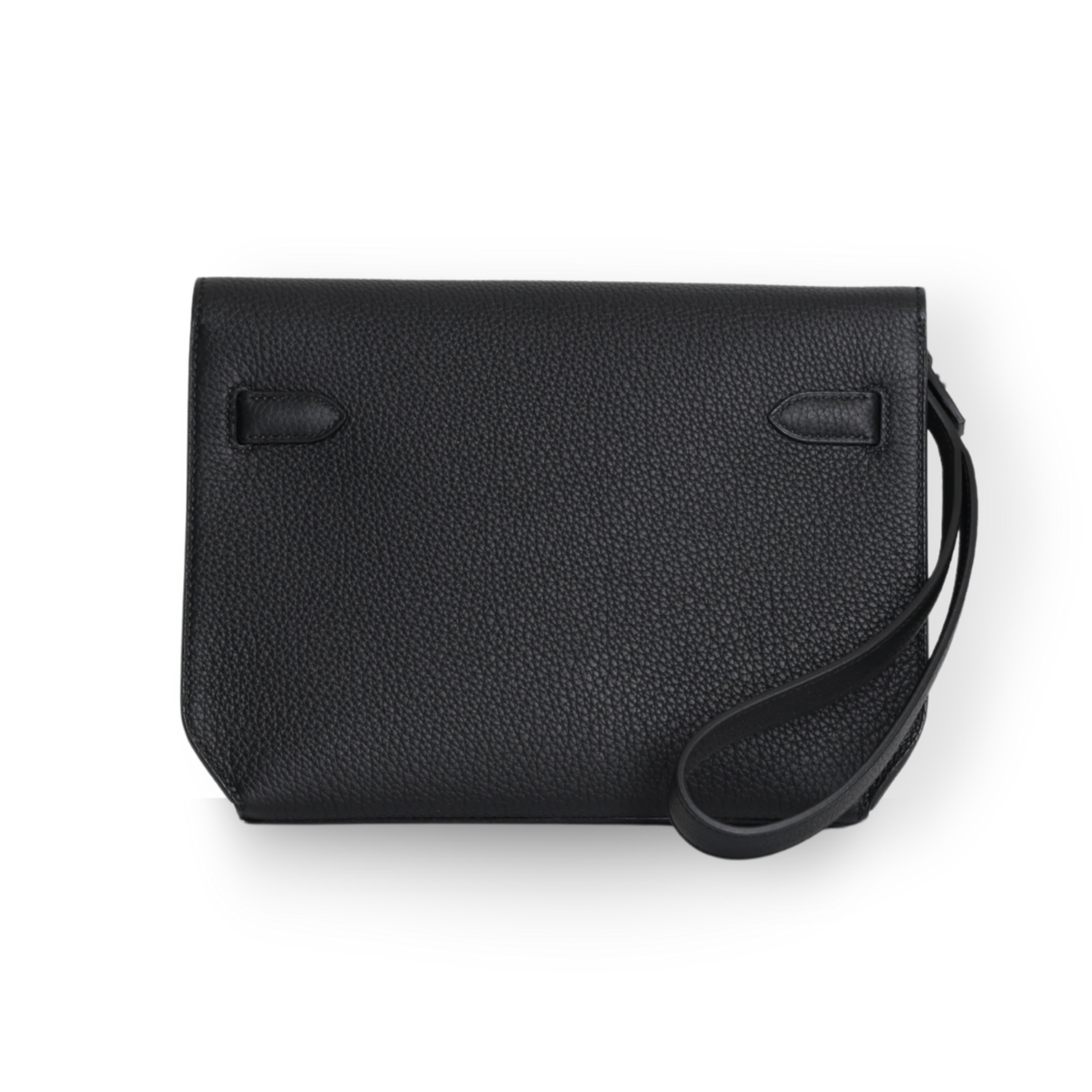 Hermes - Monochrome Kelly Clutch in Black Togo Leather (Brand New)