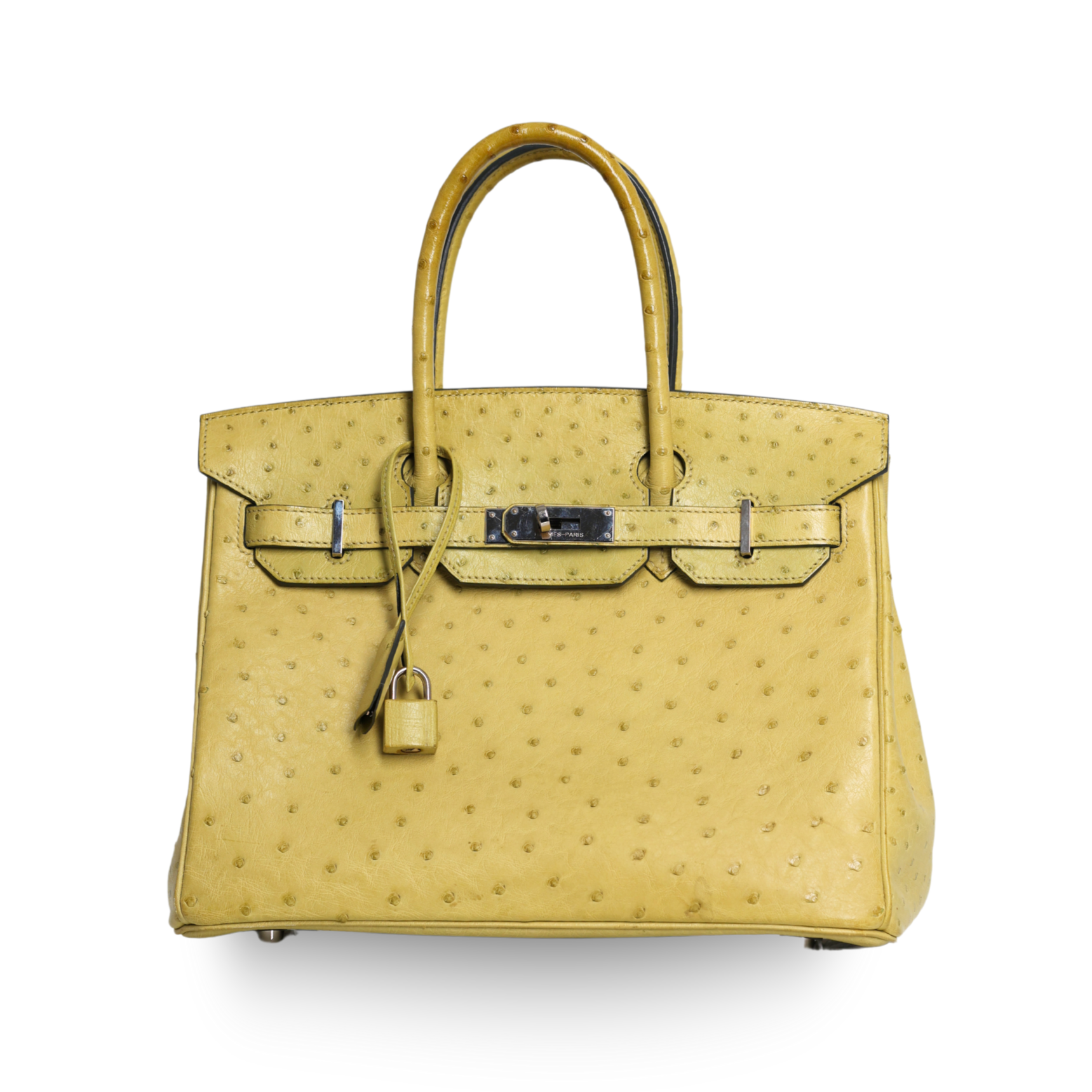 Hermes - Kiwi Ostrich Birkin 30cm Handbag Palladium Hardware (Pre-Owned)