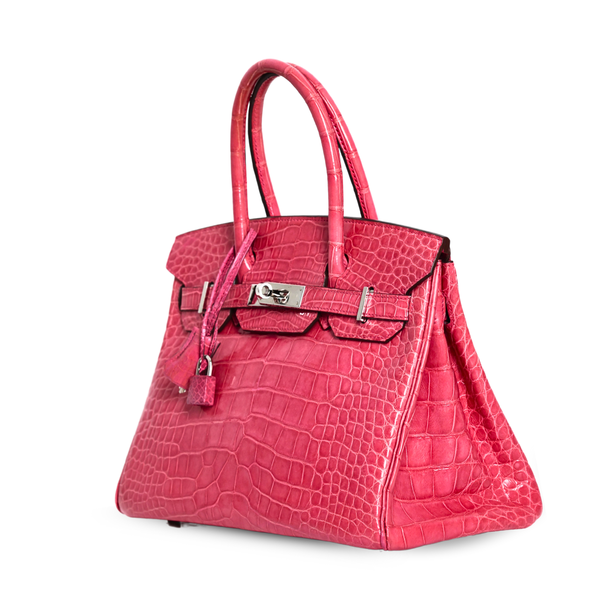 Hermes - Pink Crocodile Birkin 30 Palladium Handbag (Pre-Owned)