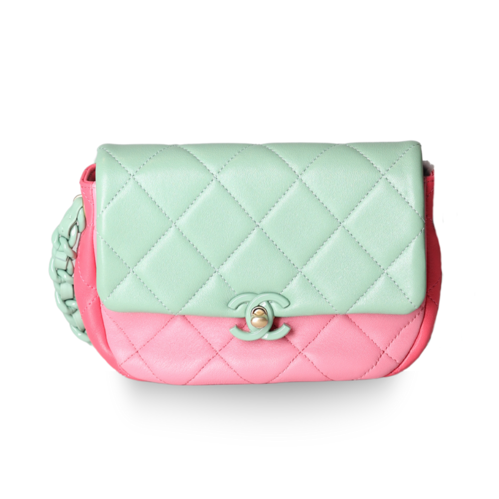 Chanel - Lambskin Quilted Tri-color Mini Flap (Pre-Owned)