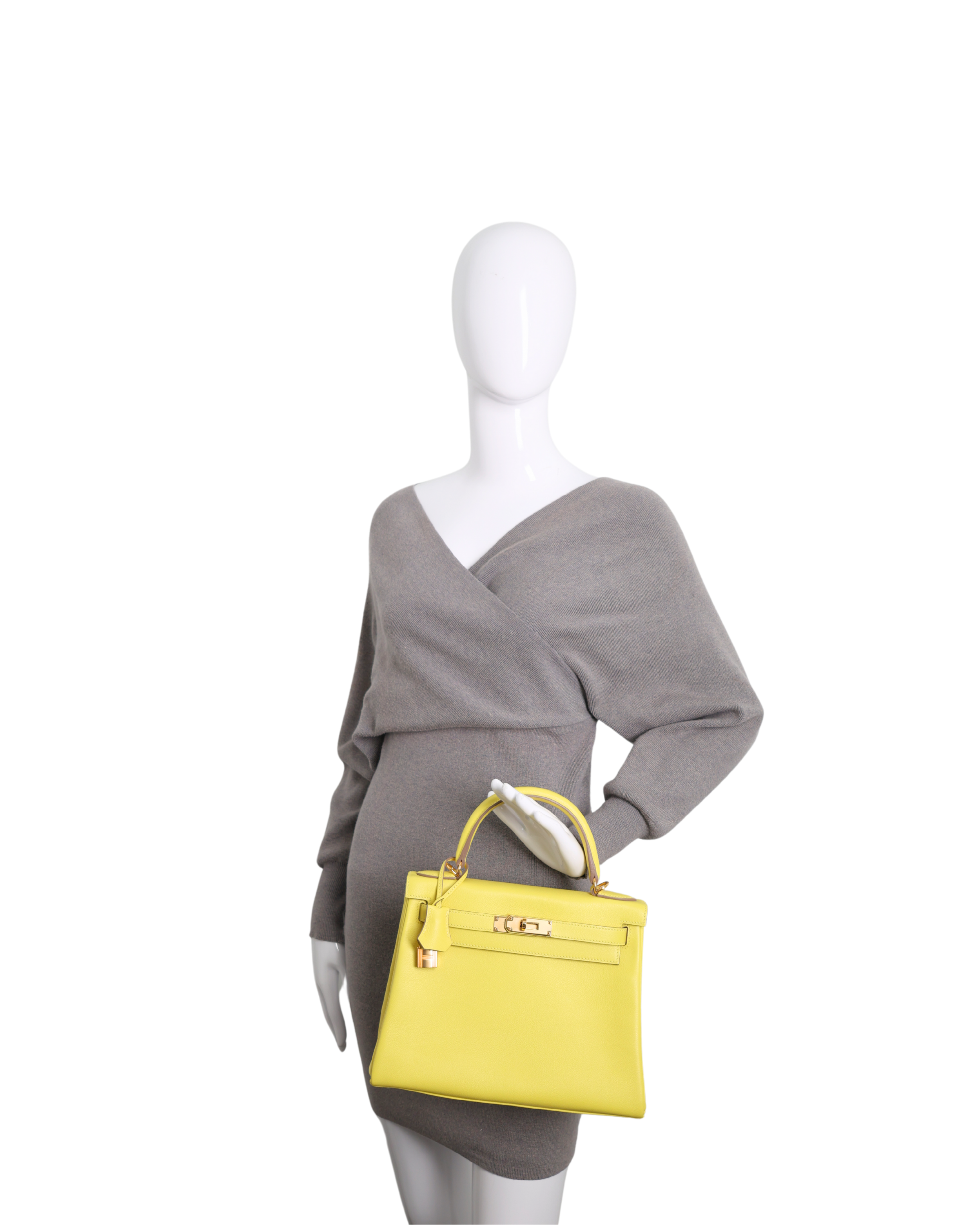 Hermes - 28cm Yellow Kelly Handbag Gold Hardware (Pre-Owned)