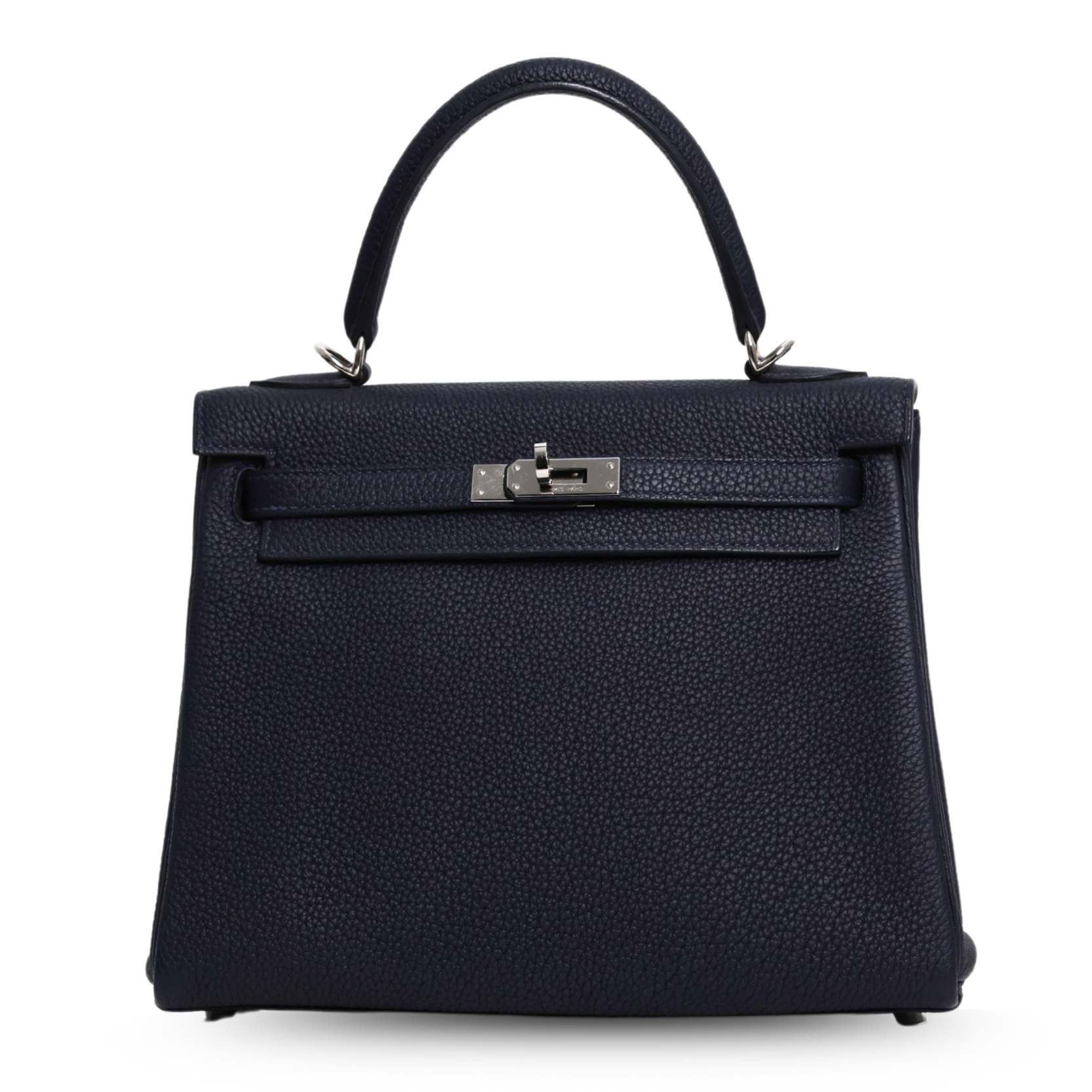 Hermes - Blue Nuit Sac Kelly II Retourne 25cm Veau Togo Palladium (Pre-Owned)