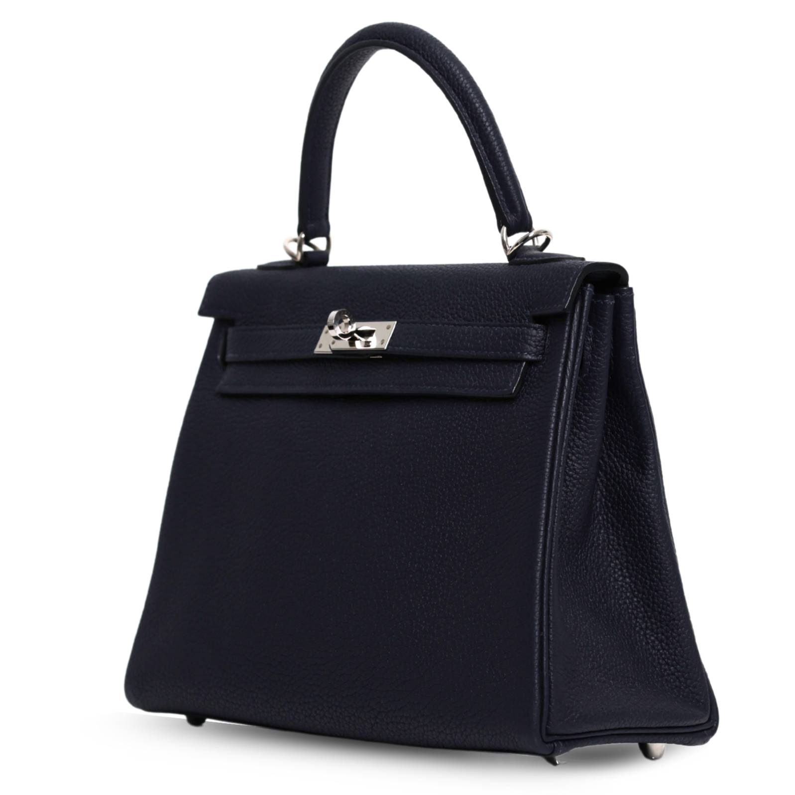 Hermes - Blue Nuit Sac Kelly II Retourne 25cm Veau Togo Palladium (Pre-Owned)