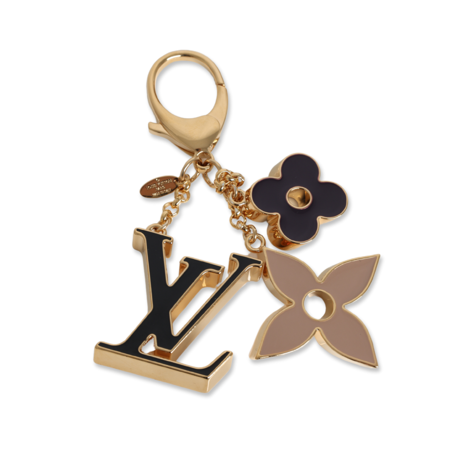 Louis Vuitton - Metal Enamel Fleur De Monogram Bag Charm Dore (Pre-Owned)